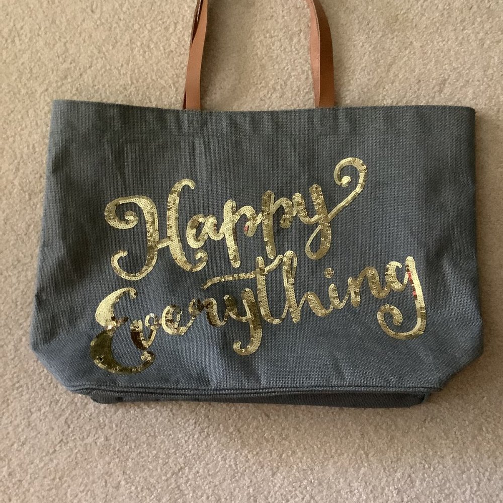 Ladies Gray Tote Bag, MudPie Brand